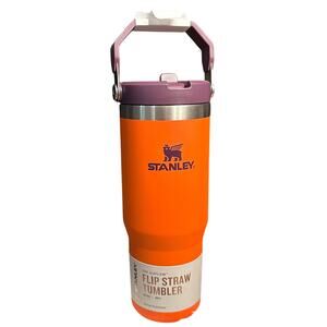 Stanley The Ice Flow Straw Tumbler 30 Oz Tiger Lily Plum & Orange K143